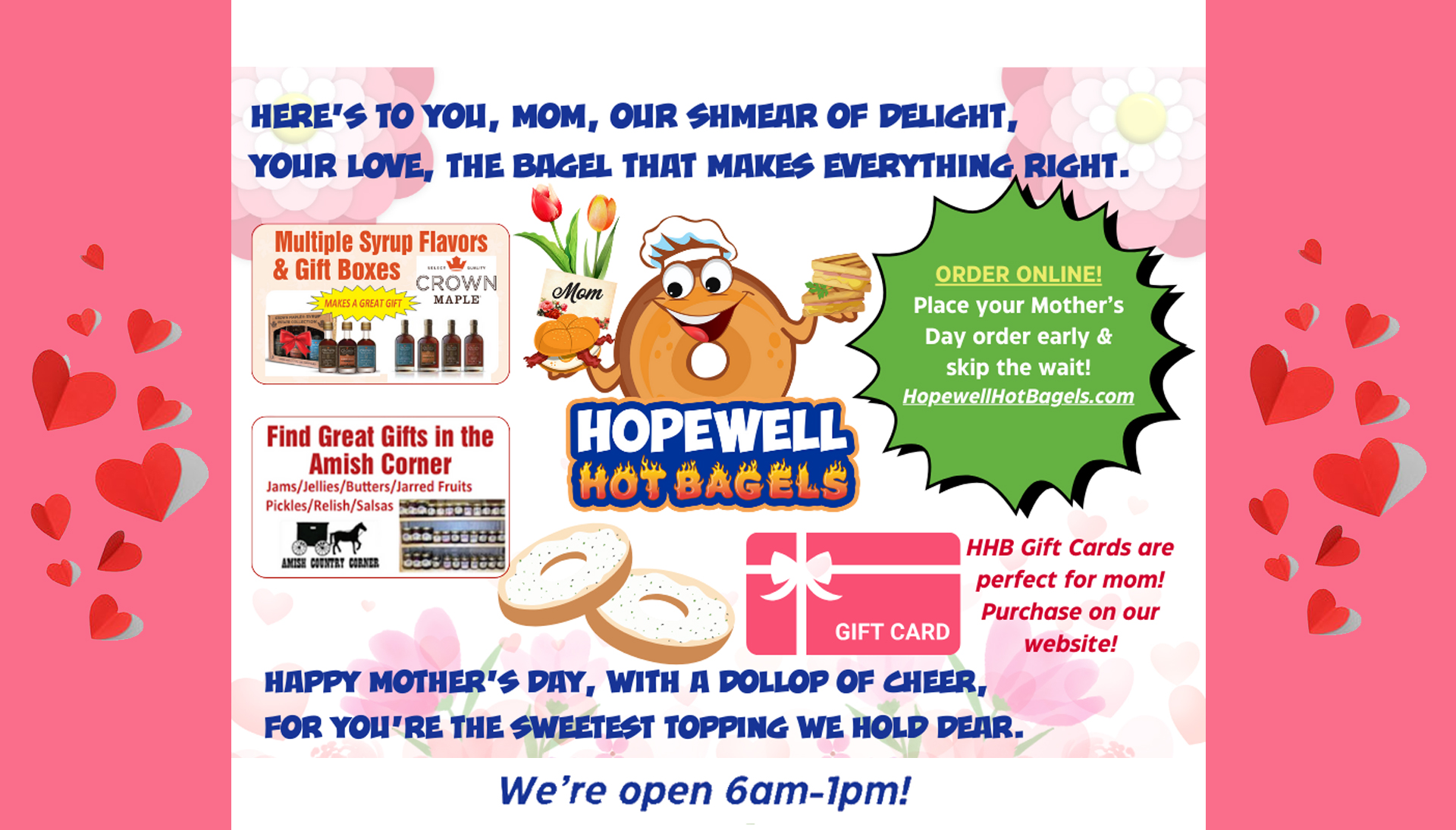 Mother's Day at Hopewell Hot Bagels
